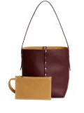 Fabiana Filippi stud-embellished bucket bag - Red