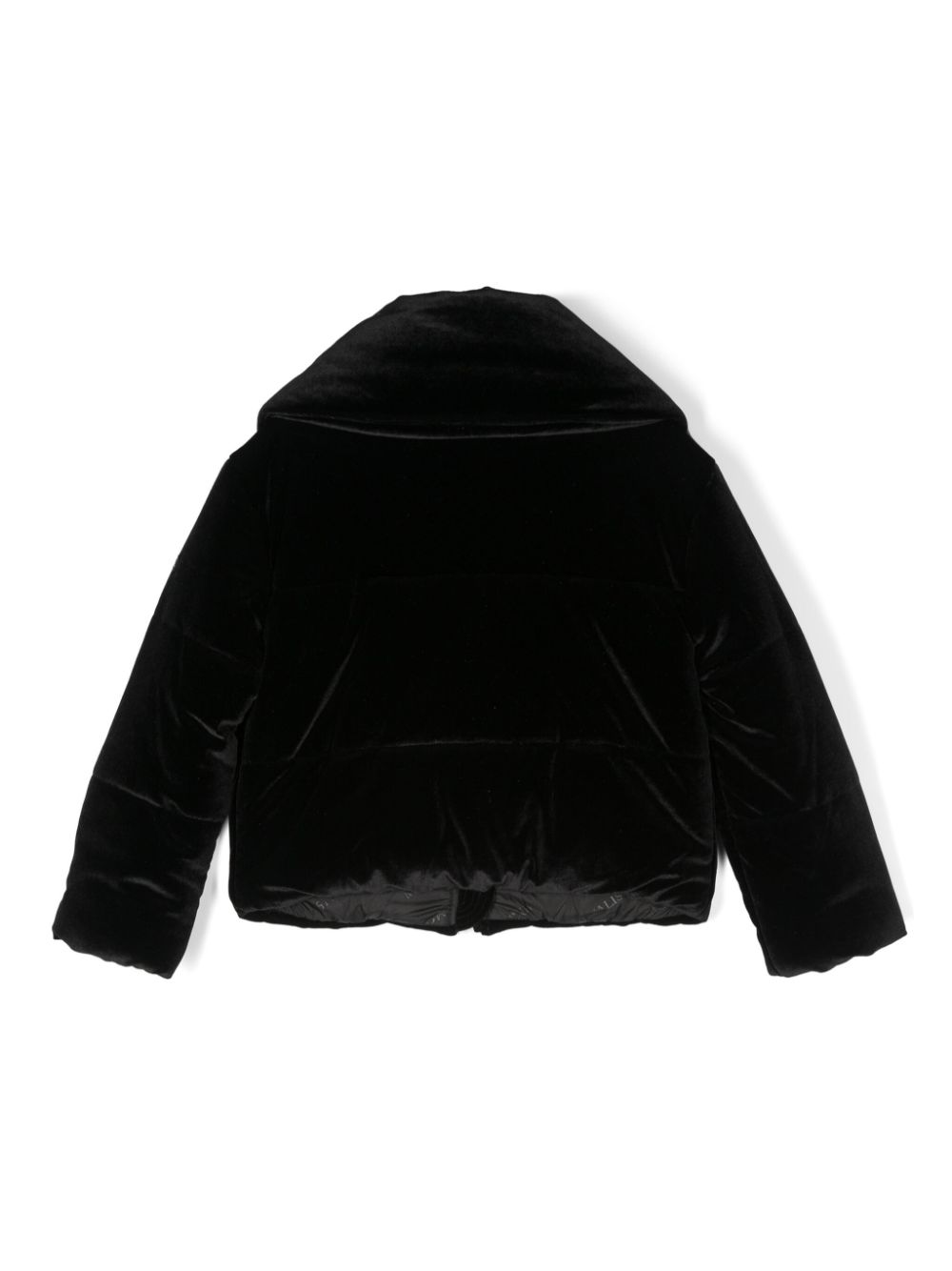 Monnalisa velvet puffer jacket - Zwart