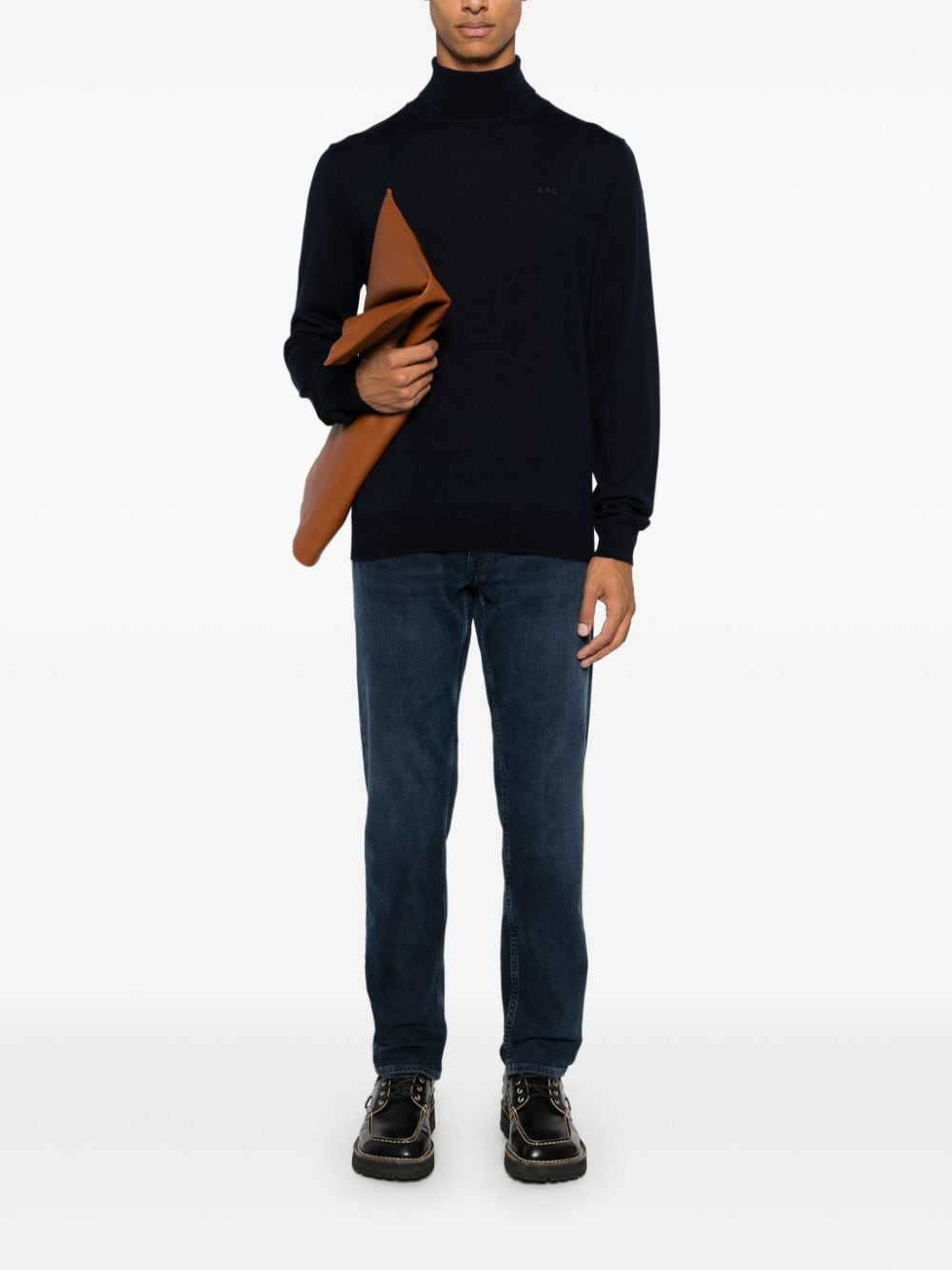 Shop Apc Hector Sweater In 蓝色