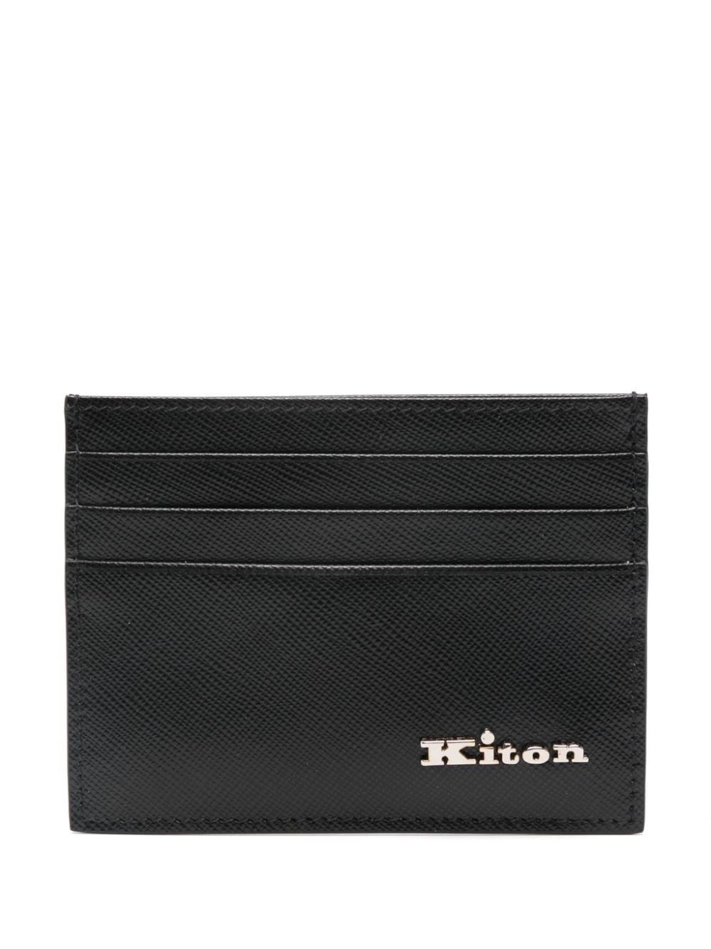 Kiton logo-lettering card holder - Schwarz