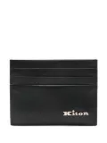 Kiton logo-lettering card holder - Black