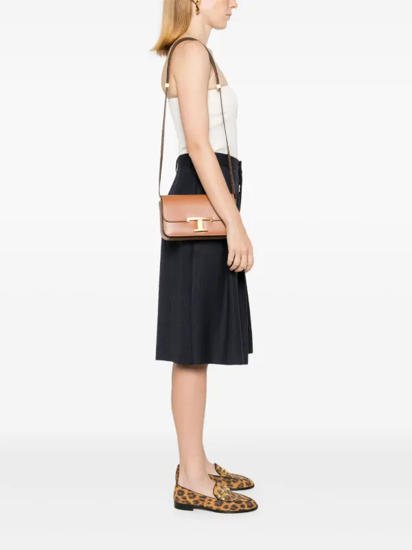 Tod's T タイムレス ショルダーバッグ ミニ | ブラウン Tod's T タイムレス ショルダーバッグ ミニ | ブラウン