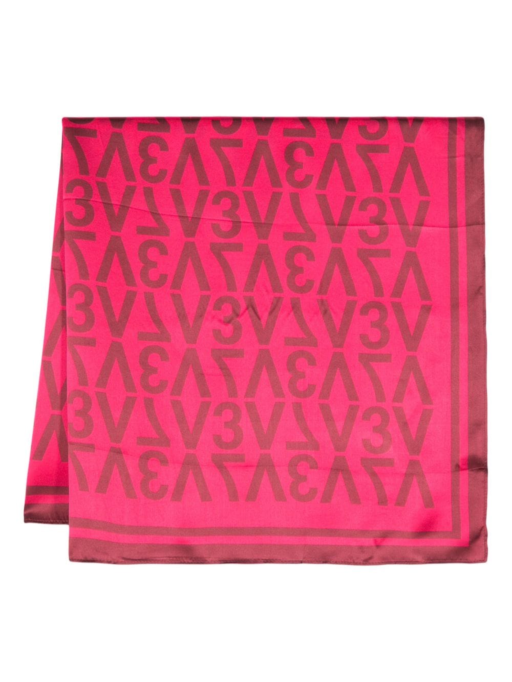 V°73 logo-print scarf - Red