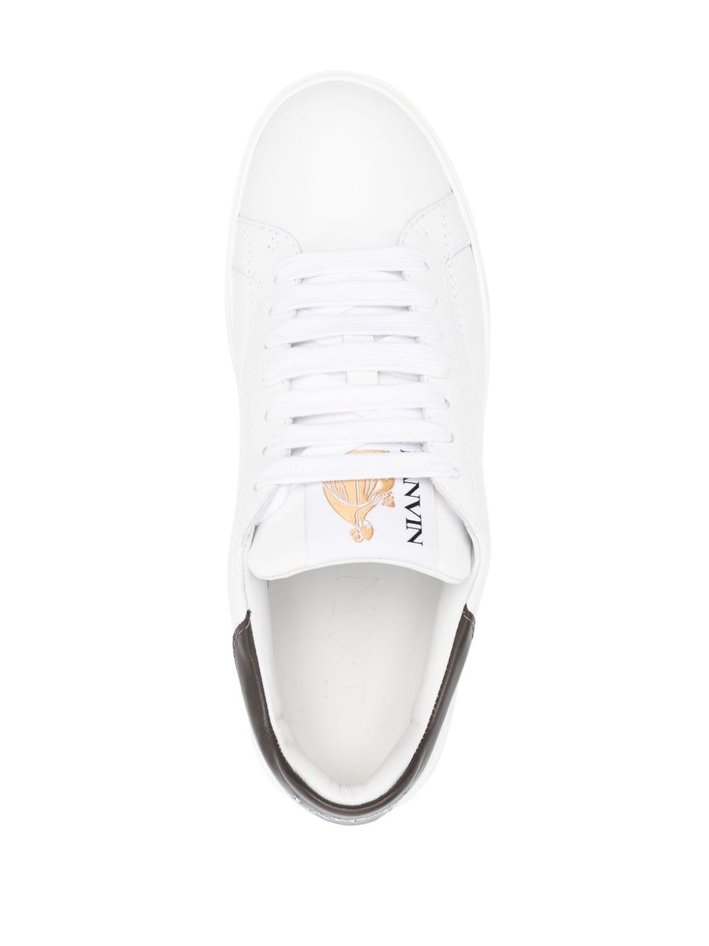 Lanvin Leren sneakers met logopatch Wit