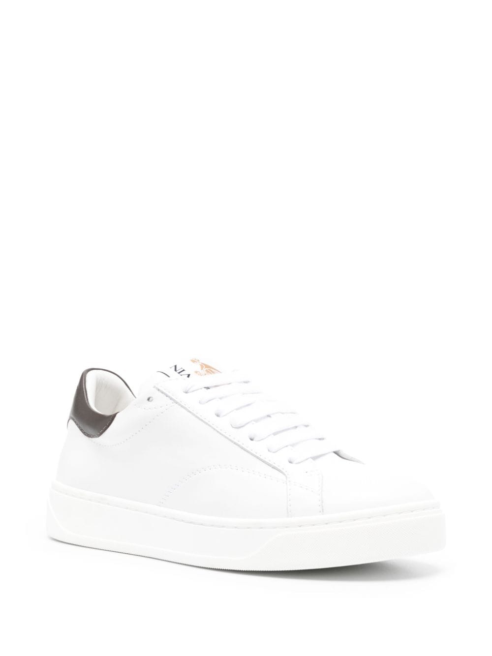 Lanvin Leren sneakers met logopatch Wit