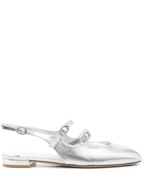 Stuart Weitzman laminated-leather ballerina shoes