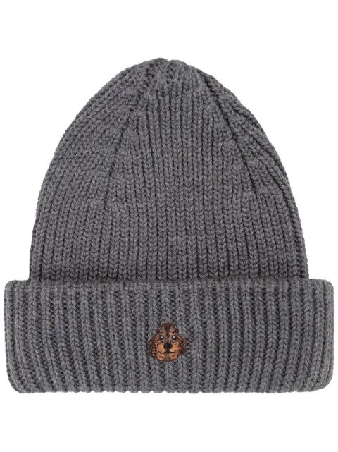 PELO FOUNDATION dog-appliqué beanie