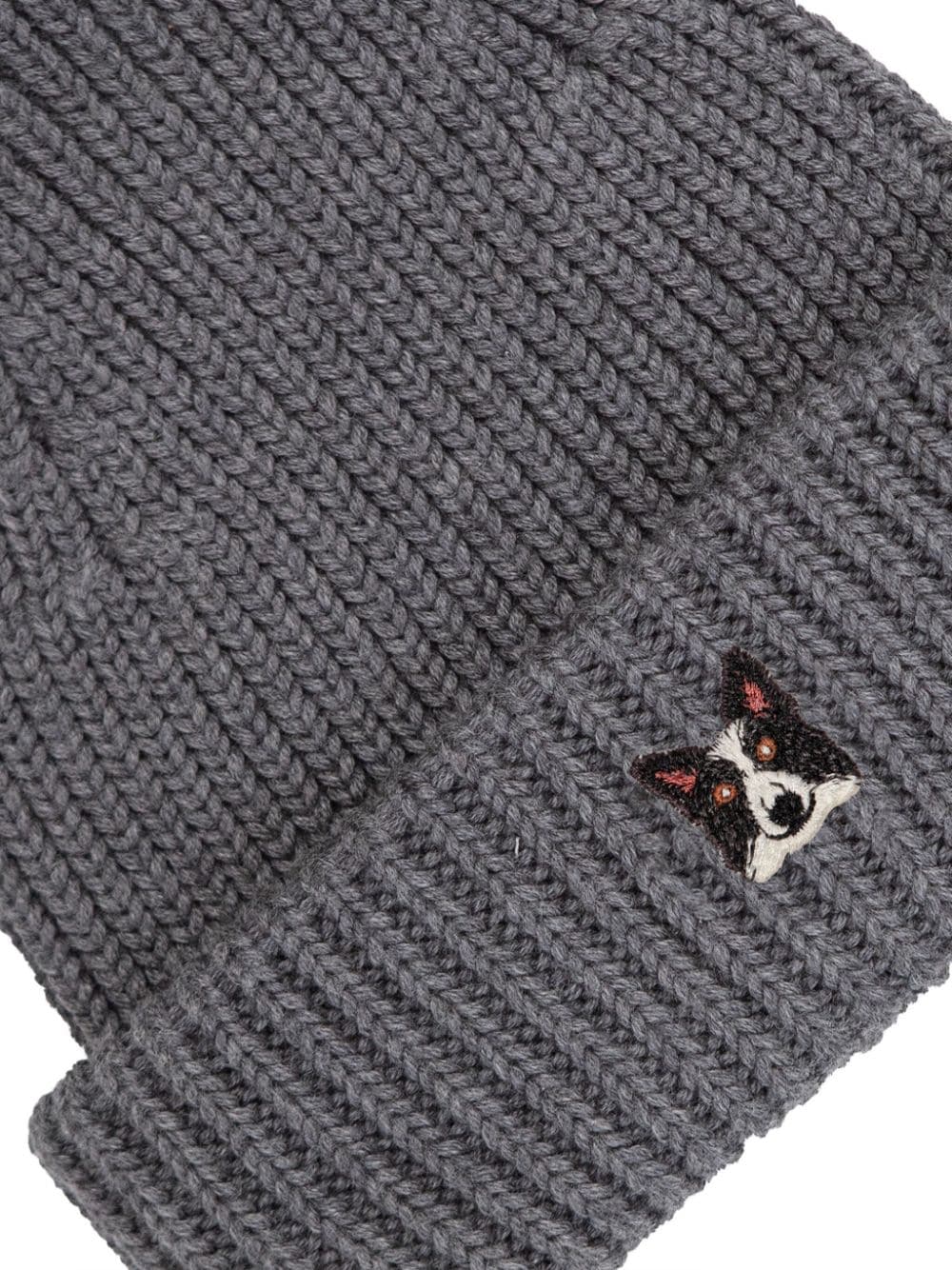 Shop Pelo Foundation Dog-appliqué Beanie In Grey