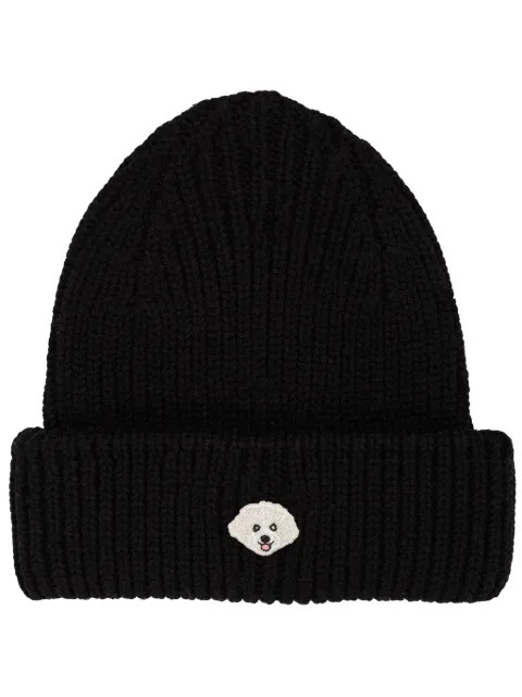 PELO FOUNDATION dog-appliqué beanie