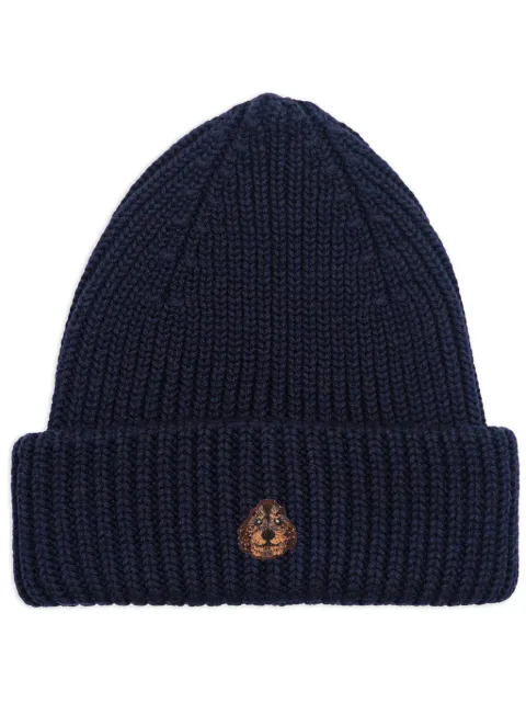 PELO FOUNDATION dog-appliqué beanie