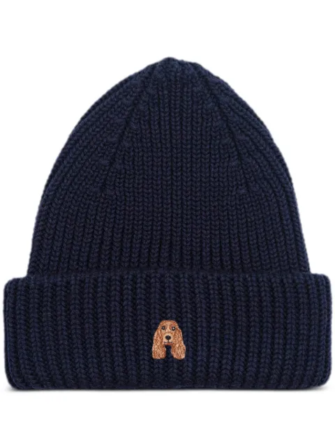 PELO FOUNDATION dog-appliqué beanie