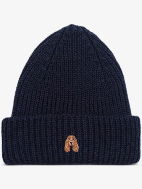 PELO FOUNDATION dog-appliqué beanie