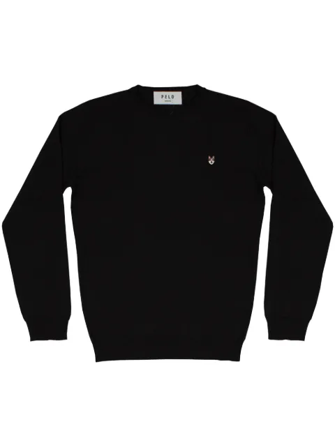 PELO FOUNDATION pull à appliqué loup