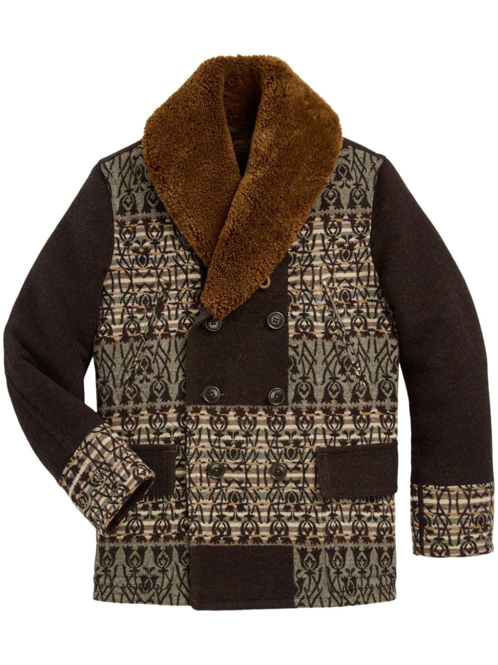 Shop Ralph Lauren Rrl Wesley Ranch-lined-coat In Brown