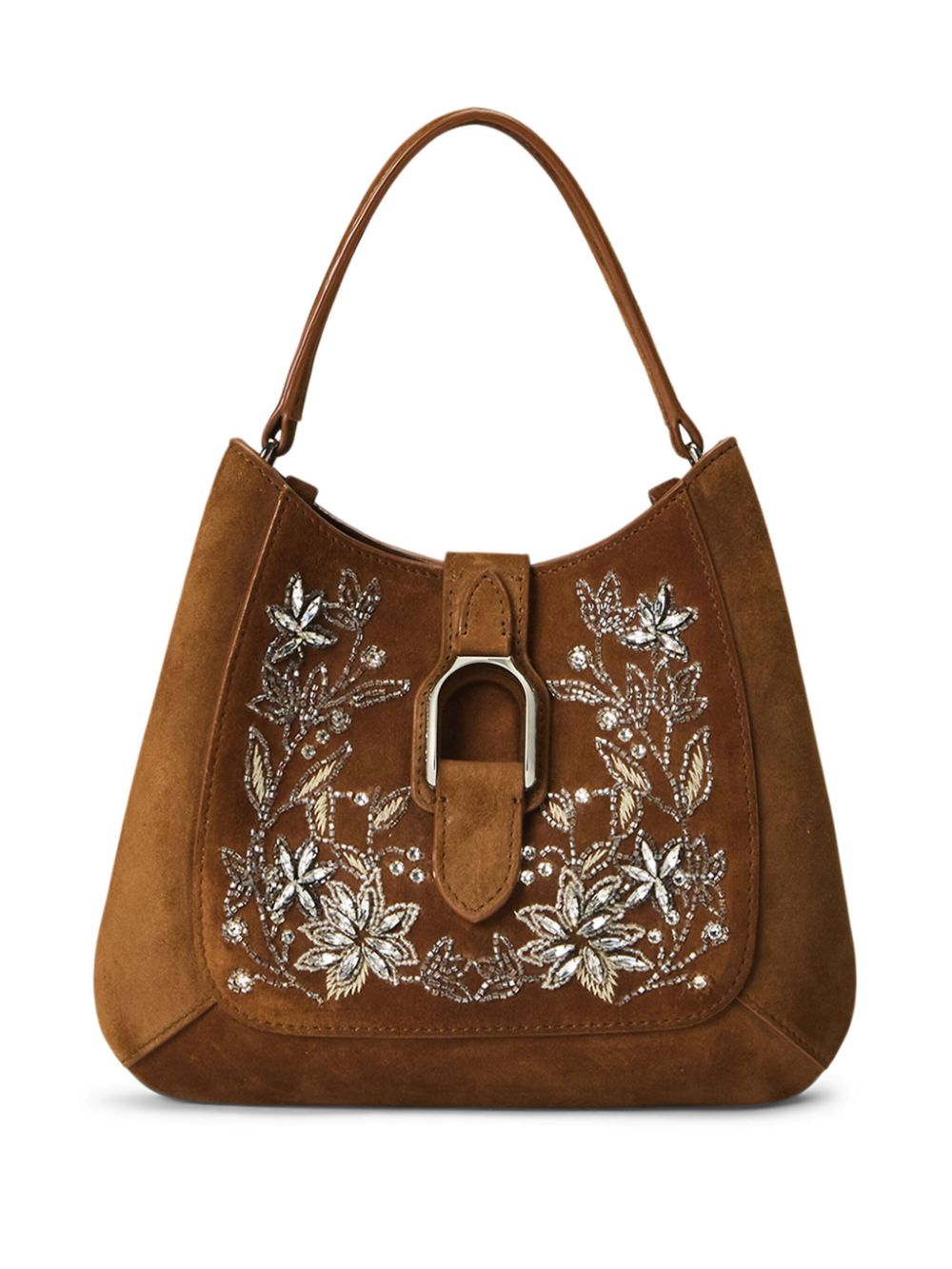 Ralph Lauren Collection sequin-embellished suede shoulder bag - Brown