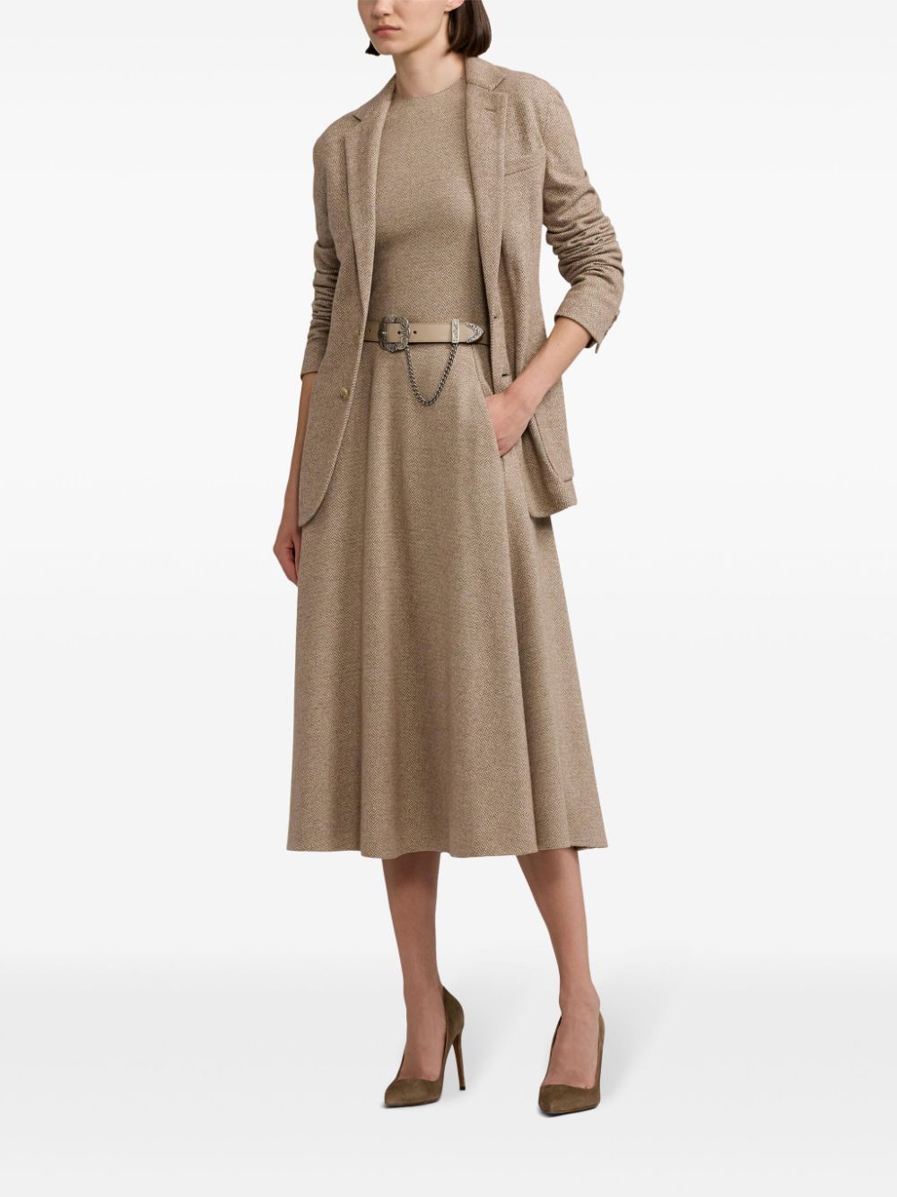 Shop Ralph Lauren Hailey Blazer In Neutrals