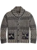 Ralph Lauren RRL OVRSHOT CARD-LONG SLEEVE-CARDIGAN - Neutrals