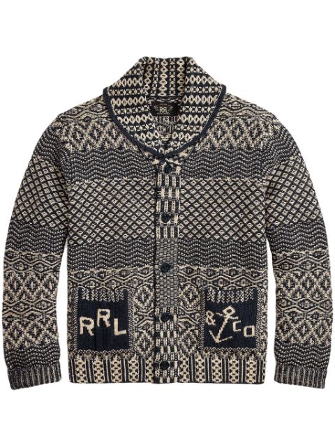 Ralph Lauren RRL OVRSHOT CARD-LONG SLEEVE-CARDIGAN Men