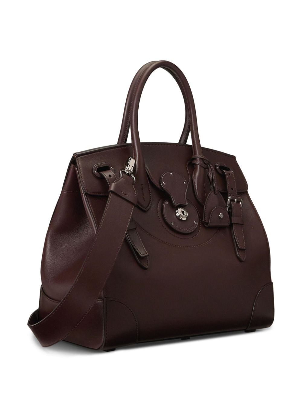 Shop Ralph Lauren Medium Ricky 33 Tote Bag In Brown