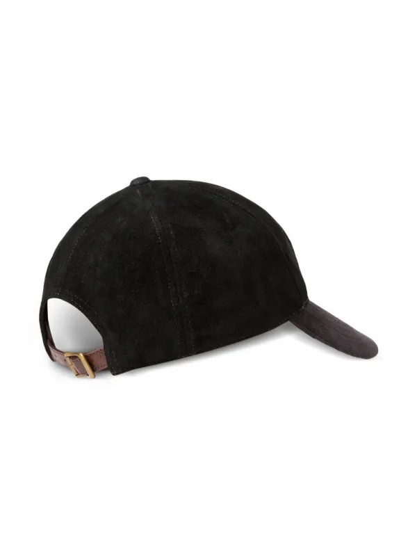 Ralph Lauren RRL logo-patch Suede Baseball Cap | Black | FARFETCH RO