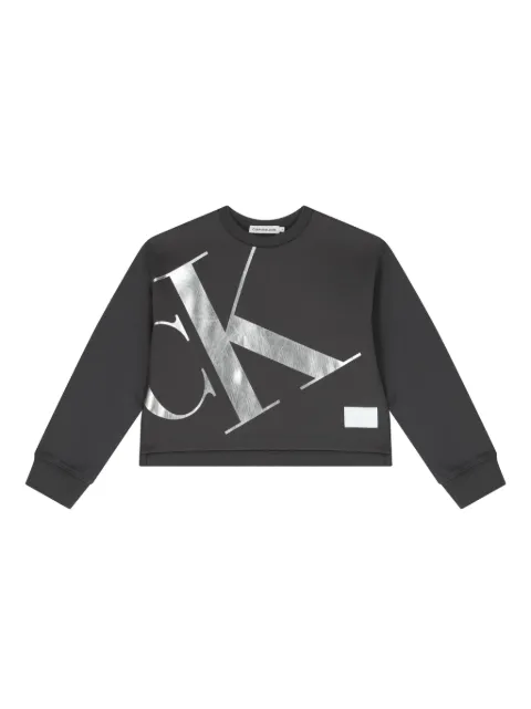 Calvin Klein Kids logo-print cotton sweatshirt