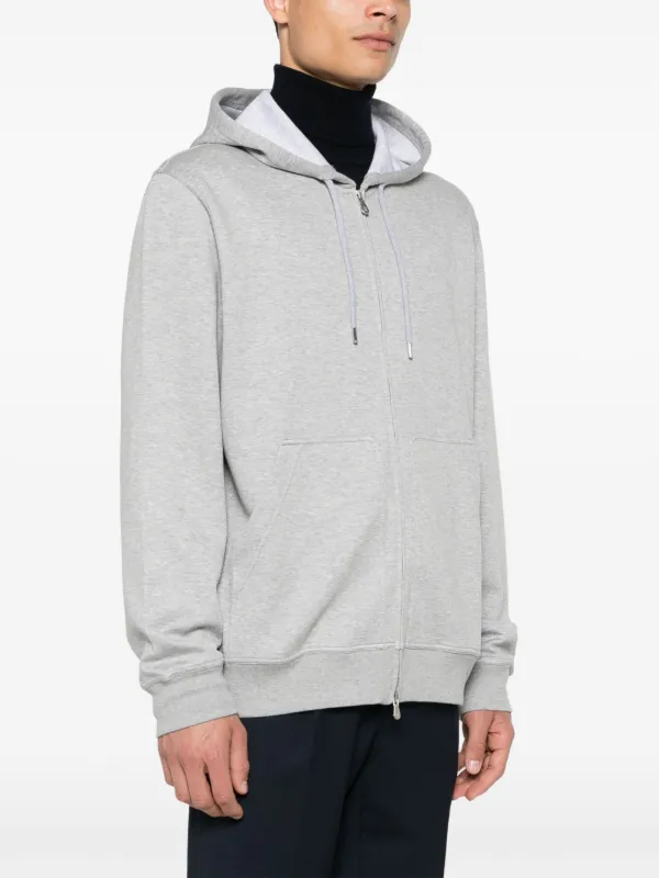 スウェット・トレーナー BRUNELLO CUCINELLI LIGHT GREY SWEATSHIRT IN COTTON BLEND Double cloth sweatshirt for Man in Pearl Grey | Brunello