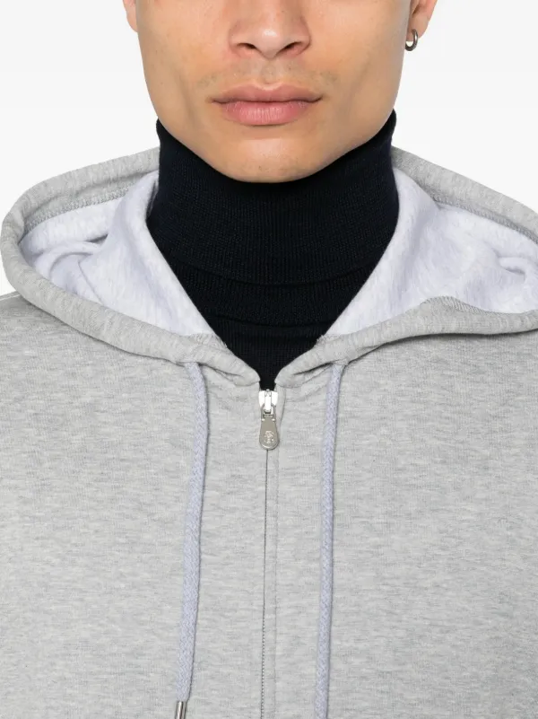 BRUNELLO CUCINELLI シルク グレー パーカー Brunello Cucinelli Zip Hoodie | Grey | FARFETCH
