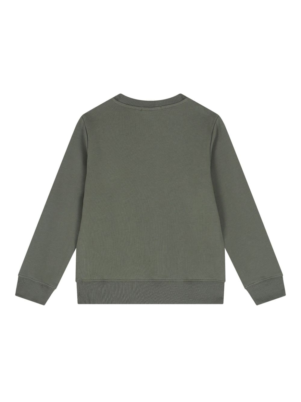 Shop Calvin Klein Logo-print Cotton Sweatshirt In Green