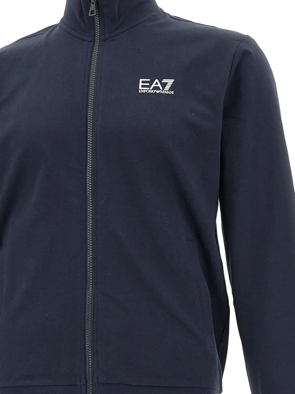 Ea7 Emporio Armani zip-up logo tracksuit BLUE