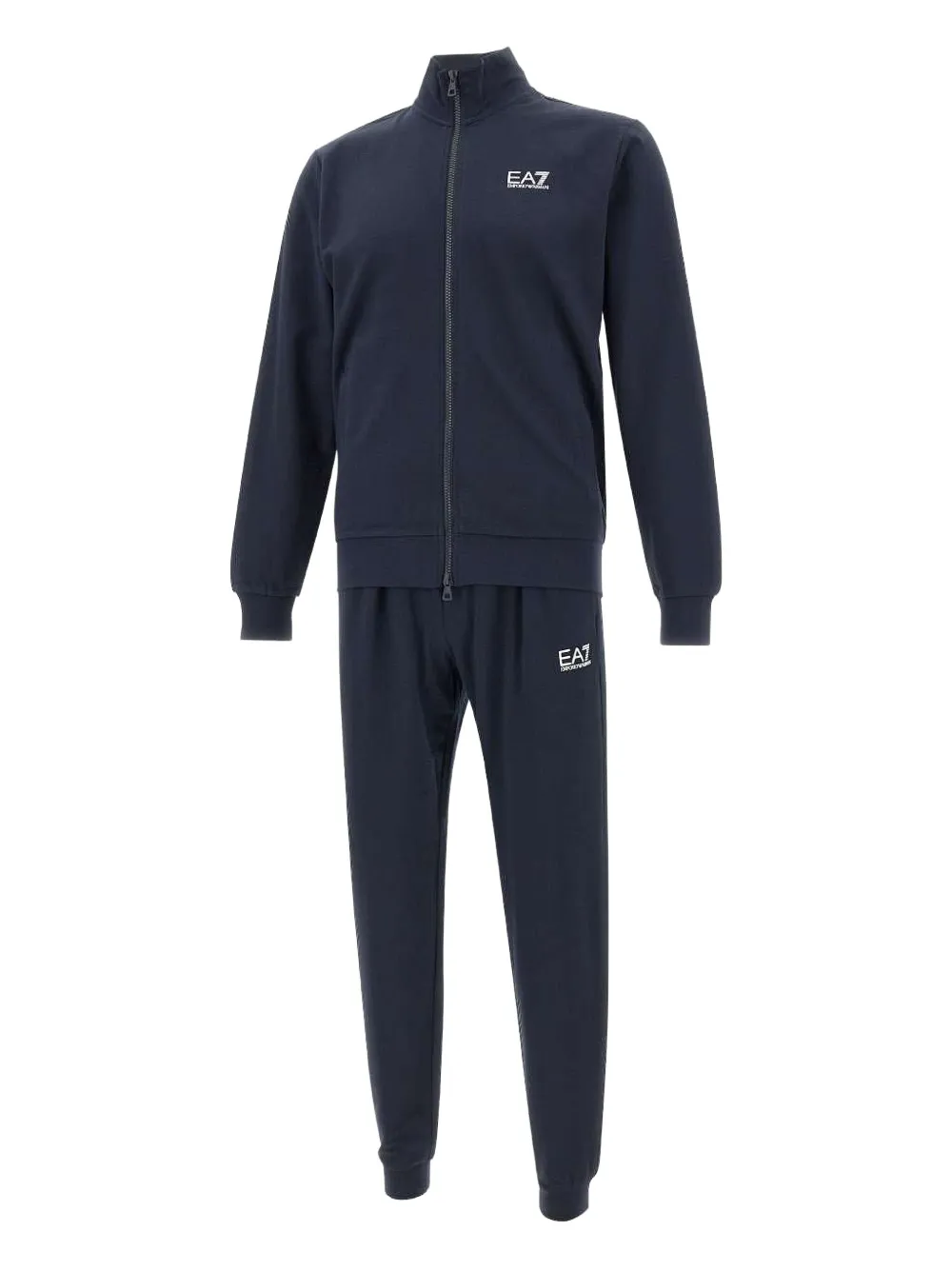 Ea7 Emporio Armani zip-up logo tracksuit BLUE