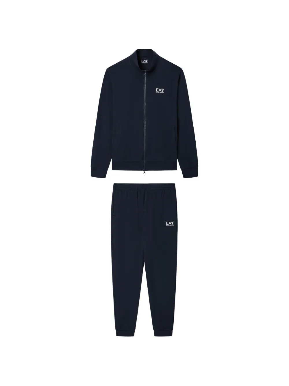 Ea7 Emporio Armani zip-up logo tracksuit - BLUE