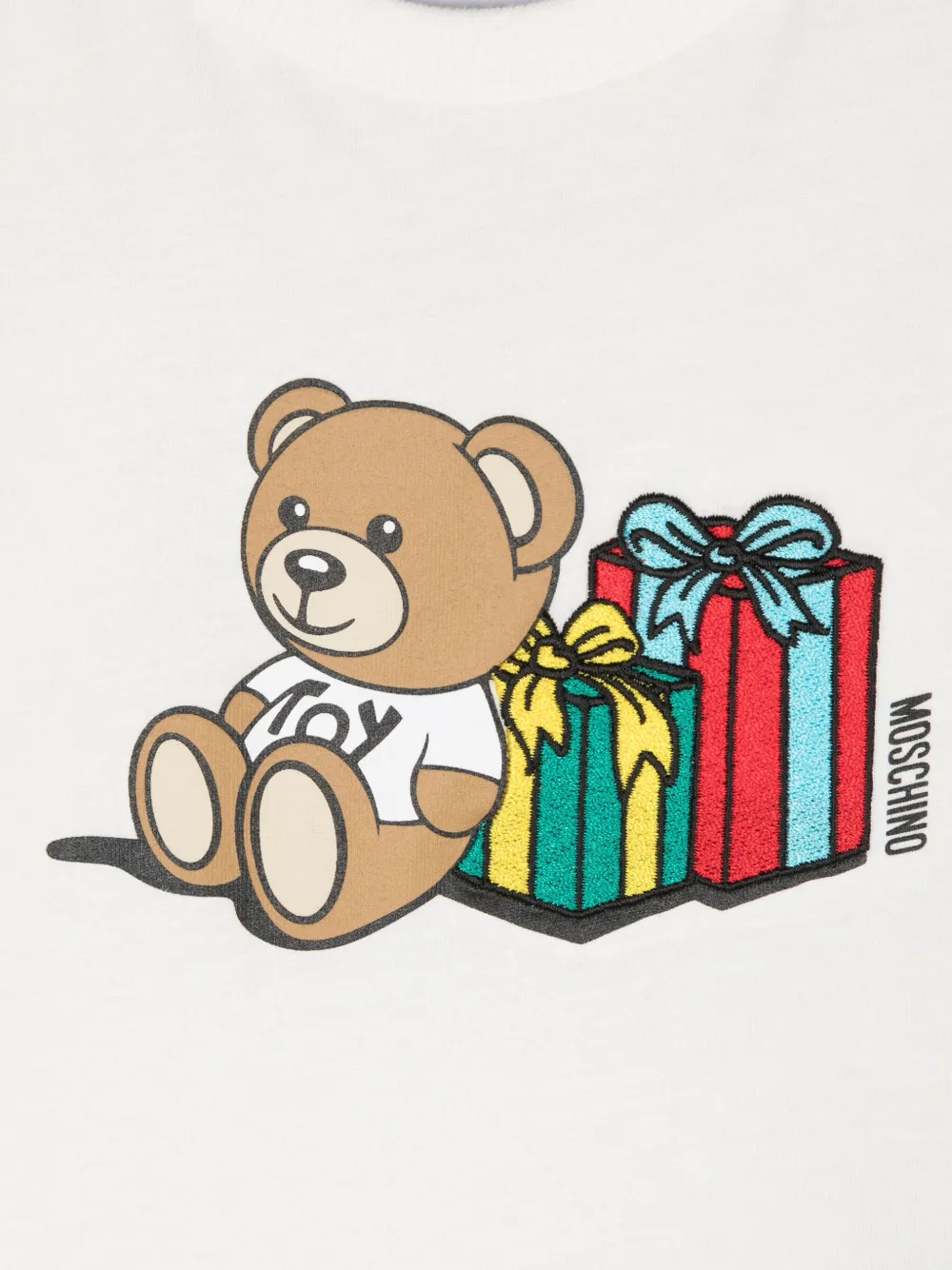 Moschino Kids T-shirt met teddybeerprint Wit