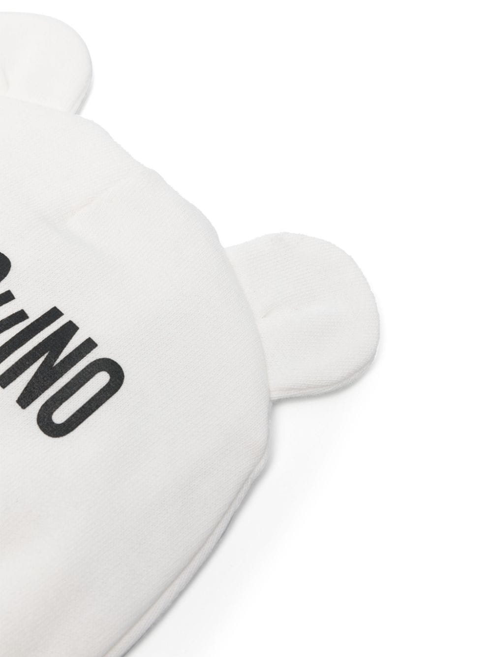 Moschino Kids Teddy Bear cotton beanie - Wit