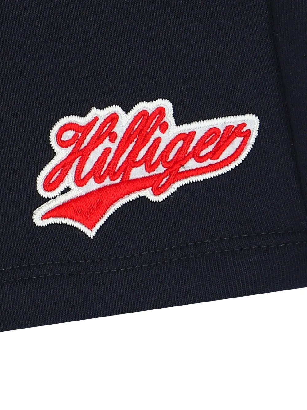 Tommy Hilfiger Junior Katoenen trainingsshorts met geborduurd logo Zwart