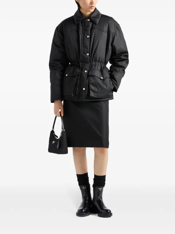 Prada Buttoned Down Jacket Black FARFETCH AU