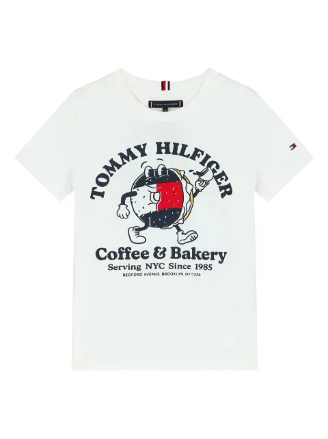 Tommy Hilfiger Junior bagel-print cotton T-shirt 