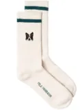 PELO FOUNDATION border collie-patch socks - White