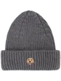 PELO FOUNDATION dog-appliqué beanie - Grey