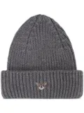 PELO FOUNDATION dog-appliqué beanie - Grey