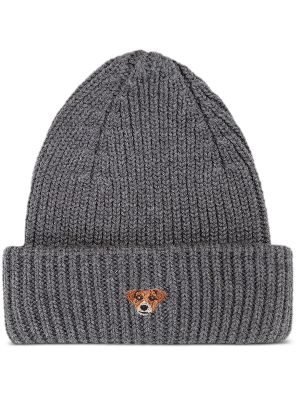PELO FOUNDATION Jack Russel patch beanie | Grey | Image 1