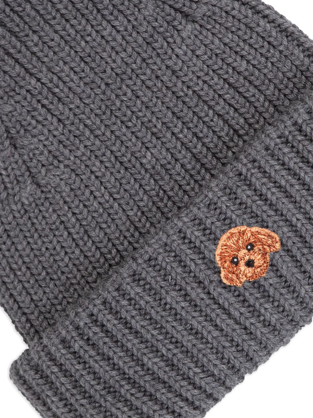 PELO FOUNDATION dog-appliqué beanie - Grijs