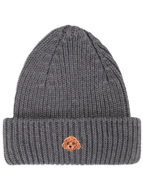 PELO FOUNDATION dog-appliqué beanie