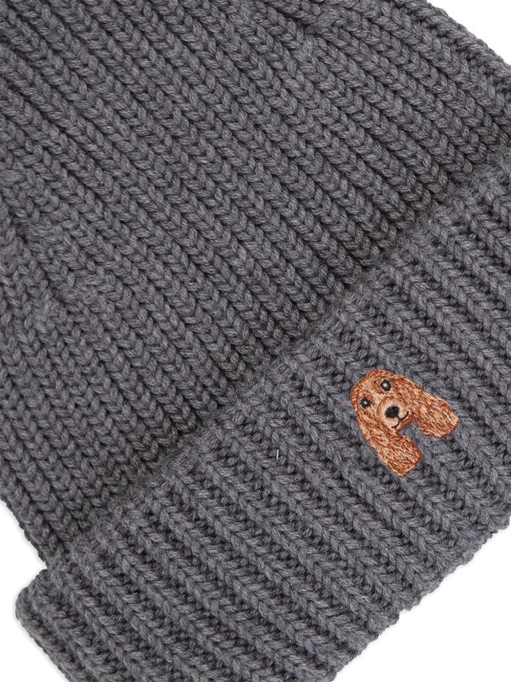 PELO FOUNDATION dog-appliqué beanie - Grijs