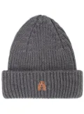 PELO FOUNDATION dog-appliqué beanie - Grey