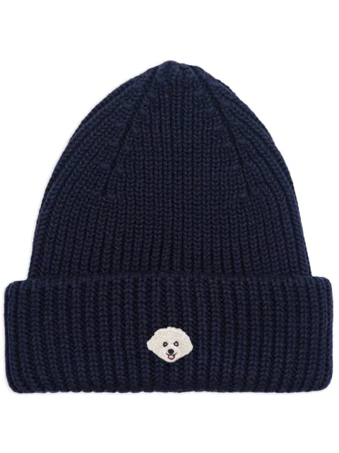 PELO FOUNDATION dog-appliqué beanie