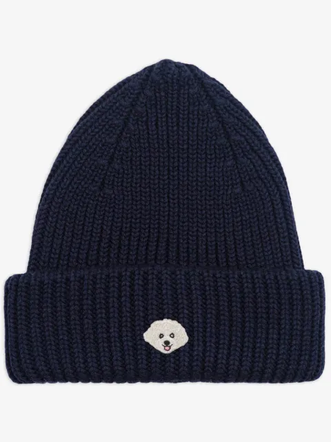 PELO FOUNDATION dog-appliqué beanie