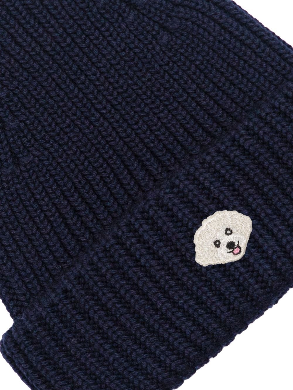 PELO FOUNDATION dog-appliqué beanie - Blauw