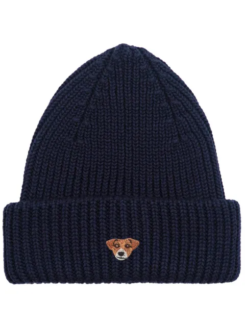 PELO FOUNDATION dog-appliqué beanie