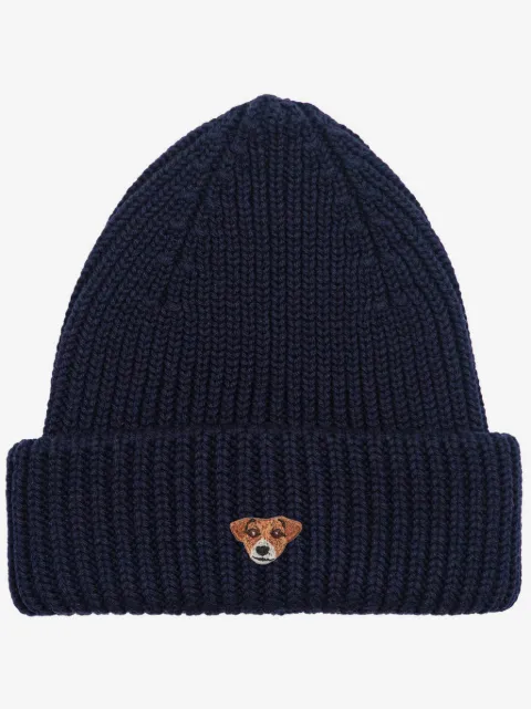 PELO FOUNDATION dog-appliqué beanie