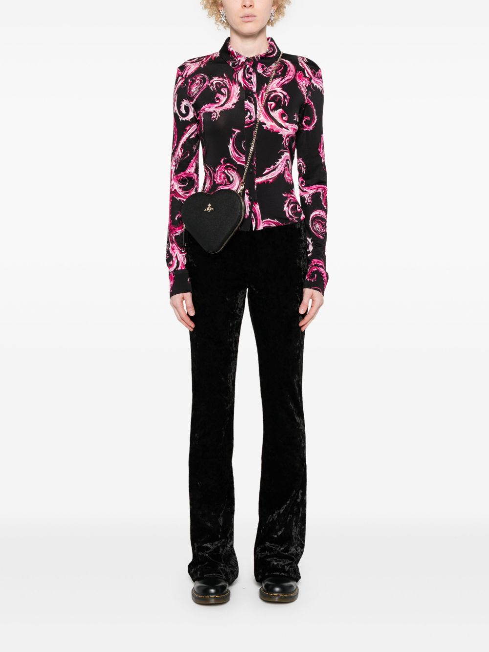 Versace Jeans Couture Chromo Couture blouse met print - Zwart